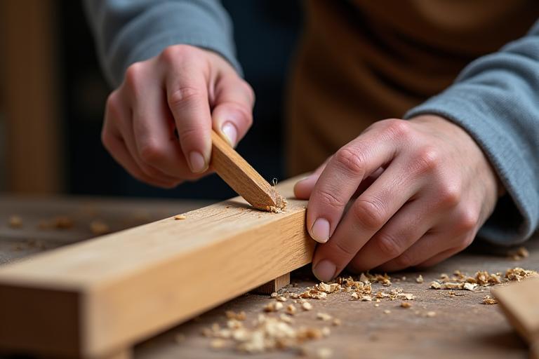 Un artesano trabajando en un mueble a medida